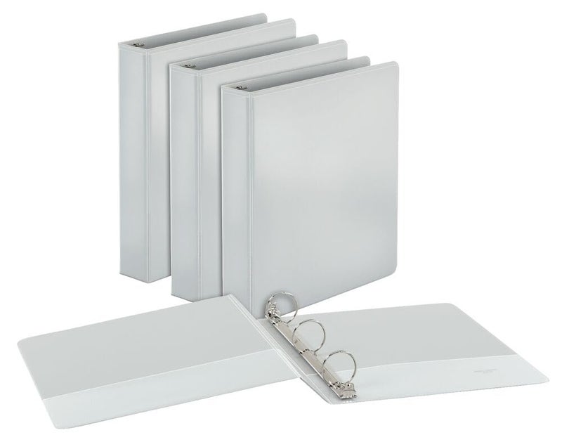 Cardinal 1.5 Inch 3 Ring Binder, Round Ring, White, 4 Pack, Holds 350 Sheets (79517) - Image 2